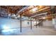 Unfinished basement area with high ceilings at 7704 Woodland Hills Rd, Hickory, NC 28602