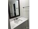 Bathroom with marble vanity and updated fixtures at 904 Mascot Dr, Albemarle, NC 28001