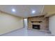 Finished basement offering a fireplace and extra space at 9175 Cox Rd, Mount Pleasant, NC 28124