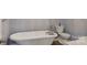 Elegant bathroom with a freestanding bathtub at 9175 Cox Rd, Mount Pleasant, NC 28124