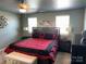 Bright main bedroom with large bed, decorative accents, neutral walls, and plenty of natural light at 9624 Langston Mill Rd, Charlotte, NC 28216