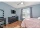 Bedroom with a vanity and ceiling fan at 101 Ingonish Dr, Gastonia, NC 28056