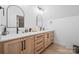 Modern bathroom with double vanity, new cabinets, and black fixtures at 1026 Walker Branch Rd, Lincolnton, NC 28092