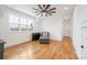 Bonus room with hardwood floors, large window, and ceiling fan at 1026 Walker Branch Rd, Lincolnton, NC 28092