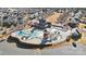 Aerial view of community pool with water features at 1248 Thomas Knapp Pkwy, Fort Mill, SC 29715