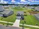 Aerial view of house and neighborhood at 179 Tanner Loop, Troutman, NC 28166