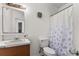 Small bathroom with shower/tub and vintage vanity at 234 Robinson St, Rock Hill, SC 29730