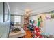 bedroom with twin bed and floor-to-ceiling shelving at 447 Nc 16 S Hwy, Taylorsville, NC 28681