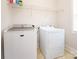 Laundry room with washer, dryer, and overhead shelving at 5023 Ancestry Cir, Matthews, NC 28104