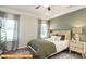 Bright bedroom with green accent wall and plenty of closet space at 6324 Honor Ave, Midland, NC 28107