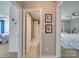 Hallway with access to bedrooms and bathroom at 6608 Brookgreen Ter, Matthews, NC 28104