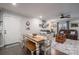 Farmhouse dining room with wooden table and bench at 6751 Lackey Rd, Vale, NC 28168