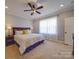 Large main bedroom with ceiling fan and carpeted floors at 721 Red Spruce Dr, York, SC 29745