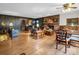 Spacious dining room with hardwood floors and a view to the living room at 7392 Reeps Grove Church Rd, Vale, NC 28168