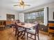 Dining room with large windows and wood floors at 7392 Reeps Grove Church Rd, Vale, NC 28168