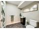 Small basement bathroom with toilet and pedestal sink at 1221 Brunson Rd, Fort Lawn, SC 29714