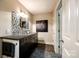 Basement bathroom with double vanity and mosaic tile accents at 1221 Brunson Rd, Fort Lawn, SC 29714