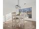 Charming dining area with a white table and four chairs, hardwood floors, and a large window at 124 Lyman Oak Ct, Fort Mill, SC 29715