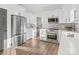 Modern kitchen with stainless steel appliances and white cabinets at 124 Lyman Oak Ct, Fort Mill, SC 29715