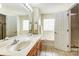 Double vanity bathroom with soaking tub and shower at 129 Bald Cypress Ln, Mooresville, NC 28115