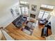 Living room with hardwood floors and fireplace at 129 Bald Cypress Ln, Mooresville, NC 28115