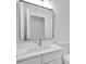 Clean bathroom with a white vanity and modern mirror at 13833 Jonathans Ridge Rd, Charlotte, NC 28227