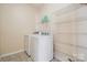 Convenient laundry room with washer, dryer and shelving at 1411 Ladora Dr, Charlotte, NC 28262