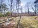 Expansive backyard perfect for outdoor activities, with mature trees and a wooden fence at 148 Tetbury Ne Ave, Concord, NC 28025