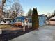 Front view of charming blue house at 235 Linda St, Salisbury, NC 28146