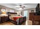 Main bedroom with hardwood floors and a ceiling fan at 277 Archie Mountain Ln, Taylorsville, NC 28681