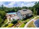 Aerial view of community center, pool, playground and adjacent stream at 3020 Sewee Ln, Waxhaw, NC 28173