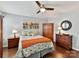 Bedroom with wooden furniture, and ceiling fan at 3020 Sewee Ln, Waxhaw, NC 28173