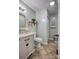 Updated bathroom with a vanity, toilet, and shower at 4105 South Fork Ave, Hickory, NC 28602