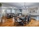 Open concept dining area with rustic table and chairs at 4105 South Fork Ave, Hickory, NC 28602