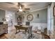 Home office with built-in shelving and view of kitchen at 4105 South Fork Ave, Hickory, NC 28602