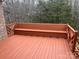 Spacious deck with built in bench and wooden railings at 506 Birmingham Ct, Rock Hill, SC 29732