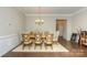 Formal dining room with hardwood floors and chandelier at 7673 Bainbridge Rd, Sherrills Ford, NC 28673