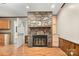 Stone fireplace in the living room area at 7933 Cherry Point Dr, Denver, NC 28037