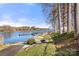 Community boardwalk and dock with lake access at 7933 Cherry Point Dr, Denver, NC 28037