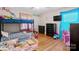 bedroom with a bunk bed and hardwood floors at 1028 White Ln, Gastonia, NC 28052