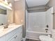 Bathroom with white vanity, tub, and gray floor at 1855 Bardell St, Lancaster, SC 29720