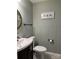 Stylish half bathroom featuring wainscoting, a modern sink, and neutral paint color at 204 Riverview Ter, Lake Wylie, SC 29710
