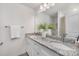 Double vanity bathroom with granite countertop and modern fixtures at 2109 Gemway Dr, Charlotte, NC 28216