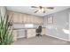Home office with built-in cabinetry and granite countertop at 50 Berea Church Quincy Rd, Hiddenite, NC 28636