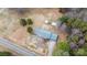 Aerial view of a home, yard, and road at 5020 Foster Rd, Cleveland, NC 27013