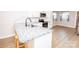 Renovated kitchen featuring granite countertops and stainless steel appliances at 5020 Foster Rd, Cleveland, NC 27013
