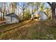 House with deck and storage building in wooded backyard at 612 Harry St, China Grove, NC 28023