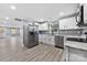 Modern kitchen with stainless steel appliances at 612 Harry St, China Grove, NC 28023
