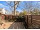 Private backyard patio with modern wood fence at 621 Mattie Rose Ln, Charlotte, NC 28204