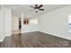 Hardwood floor living room, open to kitchen at 8436 Dawson Ln, Locust, NC 28097